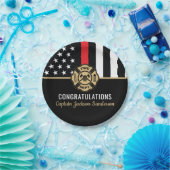 Glückwunsch der Brandschutzruhestandsflagge der ro Pappteller (Party)