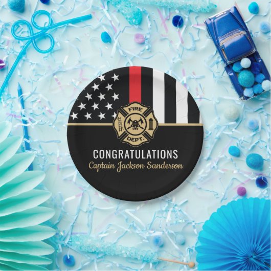 Glückwunsch der Brandschutzruhestandsflagge der ro Pappteller (Party)