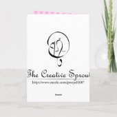 Glückwunsch, der ein Mädchen - kundengerecht sein Karte (Rückseite)