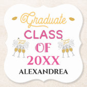 Glückwunsch der Graduate Class Grad personalisiere Untersetzer (Vorderseite)