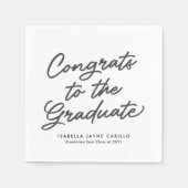 Glückwunsch der Graduiertengruppe Serviette (Vorderseite)