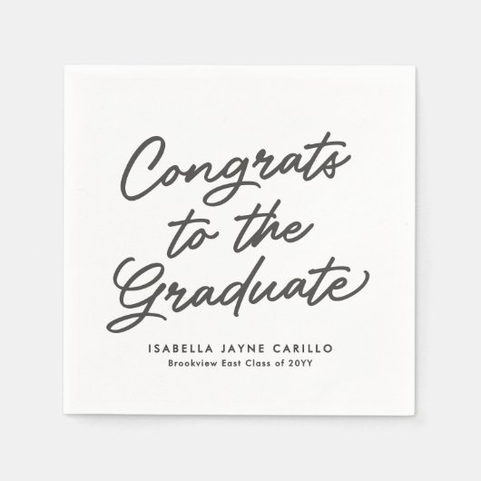 Glückwunsch der Graduiertengruppe Serviette (Vorderseite)