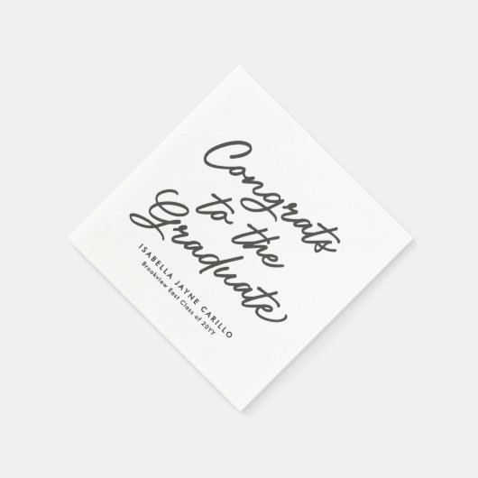 Glückwunsch der Graduiertengruppe Serviette (Ecke)