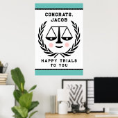 Glückwunsch der juristischen Abschluss Poster (Heimbüro)