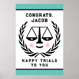 Glückwunsch der juristischen Abschluss Poster