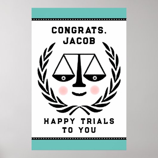 Glückwunsch der juristischen Abschluss Poster (Vorne)