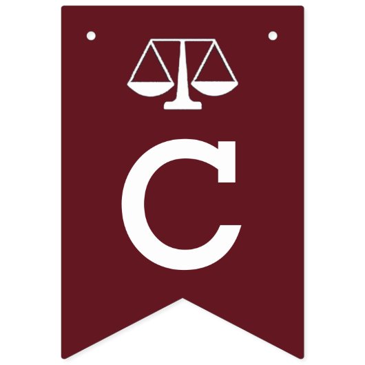 Glückwunsch der juristischen Abschluss Wimpelkette (Zweite Fahne)