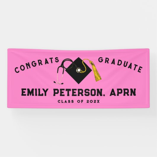 Glückwunsch der Krankenpflegerschule für Abschluss Banner (Horizontal)