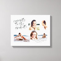 Glückwunsch der Leinwand mit mehreren Fotos