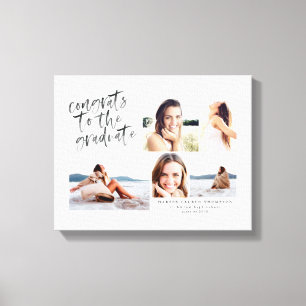 Glückwunsch der Leinwand mit mehreren Fotos