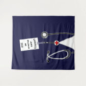 Glückwunsch der personalisierten medizinischen Fak Wandteppich (Vorderseite (Horizontal))