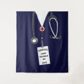 Glückwunsch der personalisierten medizinischen Fak Wandteppich (Vorderseite)