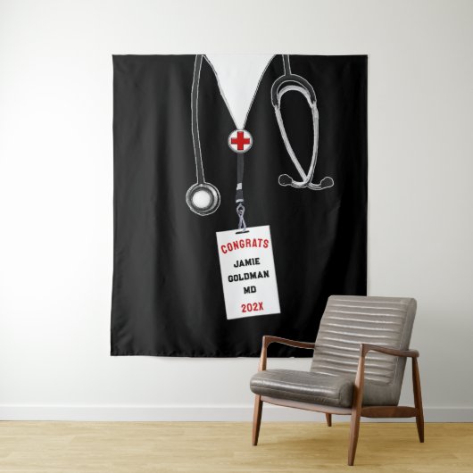 Glückwunsch der personalisierten medizinischen Fak Wandteppich (Beispiel)