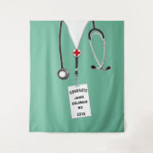 Glückwunsch der personalisierten medizinischen Fak Wandteppich (Vorderseite)