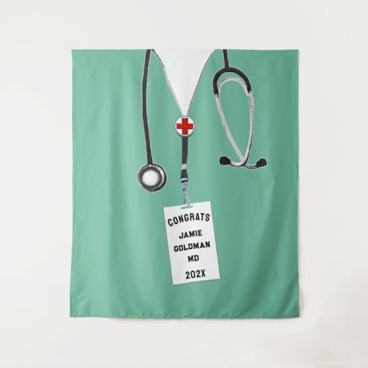 Glückwunsch der personalisierten medizinischen Fak Wandteppich (Vorderseite)