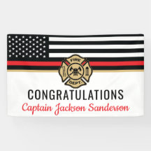 Glückwunsch der Red Line-Flagge für Feuerwehrleute