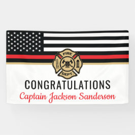 Glückwunsch der Red Line-Flagge für Feuerwehrleute Banner