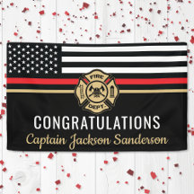 Glückwunsch der Red Line-Flagge für Feuerwehrleute