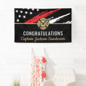 Glückwunsch der Red Line-Flagge für Feuerwehrleute Banner (Insitu)