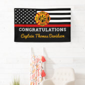 Glückwunsch der Red Line-Flagge für Feuerwehrleute Banner (Insitu)