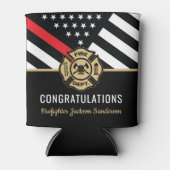 Glückwunsch der Red Line-Flagge für Feuerwehrleute Dosenkühler (Vorderseite)