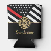 Glückwunsch der Red Line-Flagge für Feuerwehrleute Dosenkühler (Rückseite)