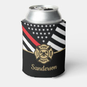 Glückwunsch der Red Line-Flagge für Feuerwehrleute Dosenkühler (Kanne Rückseite)