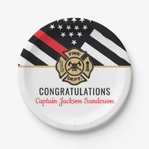 Glückwunsch der Red Line-Flagge für Feuerwehrleute