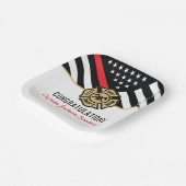 Glückwunsch der Red Line-Flagge für Feuerwehrleute Pappteller (Gewinkelt)