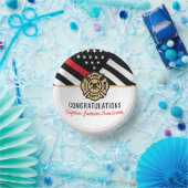 Glückwunsch der Red Line-Flagge für Feuerwehrleute Pappteller (Party)