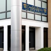 Glückwunsch des Abschlusses für benutzerdefinierte Banner (Äußeres Gebäude)