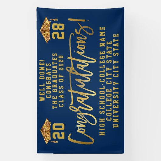 Glückwunsch des Abschlusses für benutzerdefinierte Banner (Vertikal)