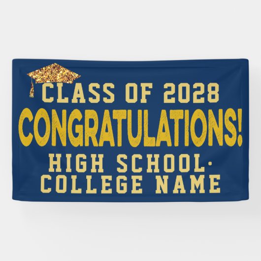 Glückwunsch des Abschlusses für benutzerdefinierte Banner (Horizontal)