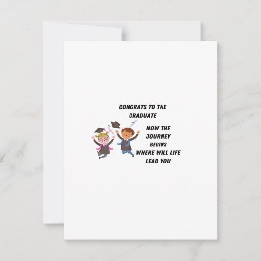 Glückwunsch des Absolventen Feiertagskarte (Vorderseite)