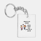 Glückwunsch des Absolventen Schlüsselanhänger (Vorderseite links)