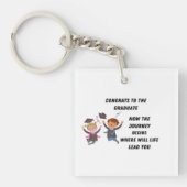 Glückwunsch des Absolventen Schlüsselanhänger (Vorderseite)