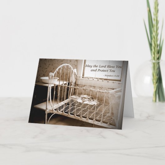 Glückwunsch des Babys können Sie segnen und schütz Karte (Vorderseite)