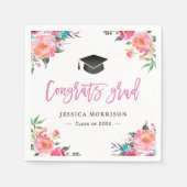 Glückwunsch des Blumenkohls Grad Graduation Party Serviette (Vorderseite)