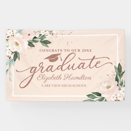 Glückwunsch des blütenblüten Party B Banner (Horizontal)