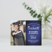 Glückwunsch des Haushaltsplans Graduate Blue Ankün (Stehend Vorderseite)