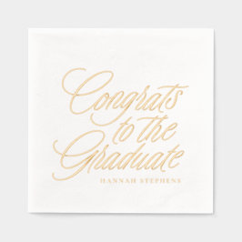 Glückwunsch des klassischen Abschlusses Servietten Mit Folie