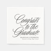 Glückwunsch des klassischen Schwarzen Abschlusses Serviette (Vorderseite)