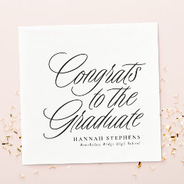 Glückwunsch des klassischen Schwarzen Abschlusses Serviette