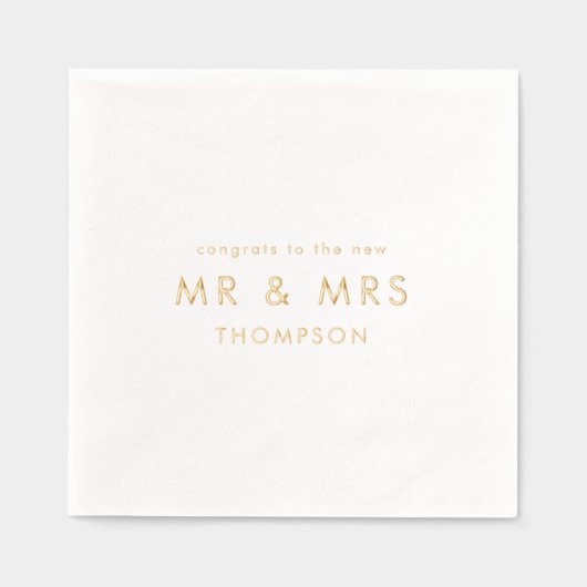 Glückwunsch des neuen Vermächtnisnamens Servietten Mit Folie (Vorderseite)