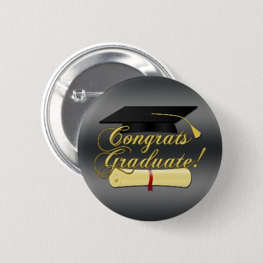 Glückwunsch, die das Diplom und das Diplom abschli Button (Vorne & Hinten)