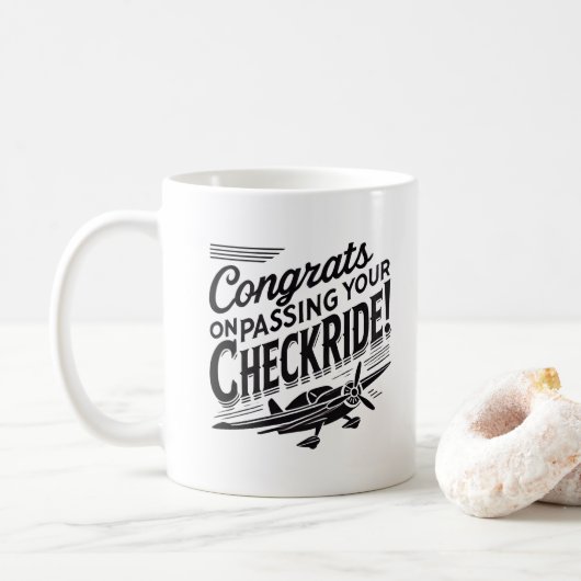 Glückwunsch, die Ihren Schachzug passieren! Kaffeetasse (Mit Donut)