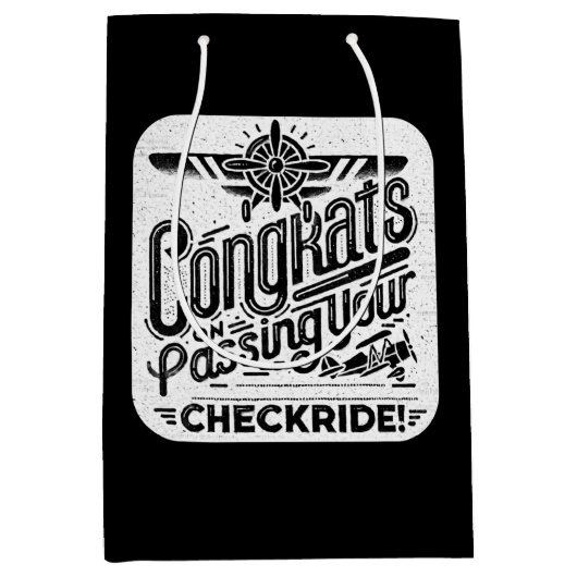 Glückwunsch, die Ihren Schachzug passieren! Mittlere Geschenktüte (Vorderseite)