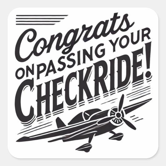 Glückwunsch, die Ihren Schachzug passieren! Quadratischer Aufkleber (Vorderseite)