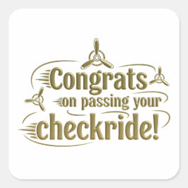 Glückwunsch, die Ihren Schachzug passieren! Quadratischer Aufkleber