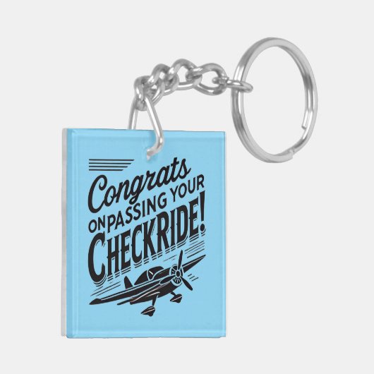 Glückwunsch, die Ihren Schachzug passieren! Schlüsselanhänger (Rückseite links)